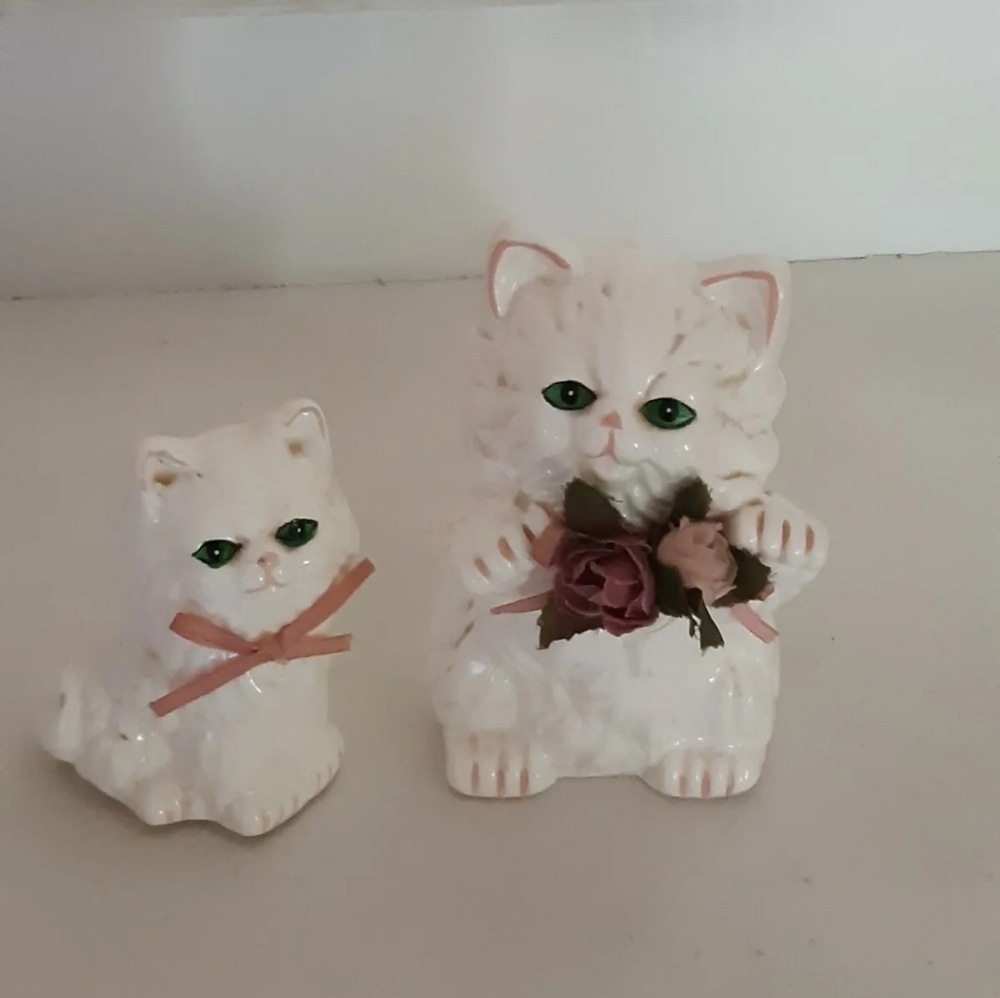 NRMA 2 Vintage Cat Figurines